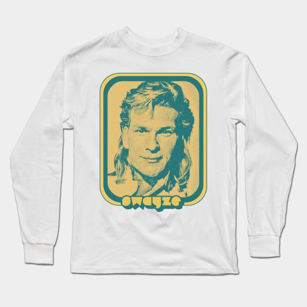 Patrick Swayze /// Retro 80s Fan Aesthetic Design Long Sleeve T-Shirt by DankFutura